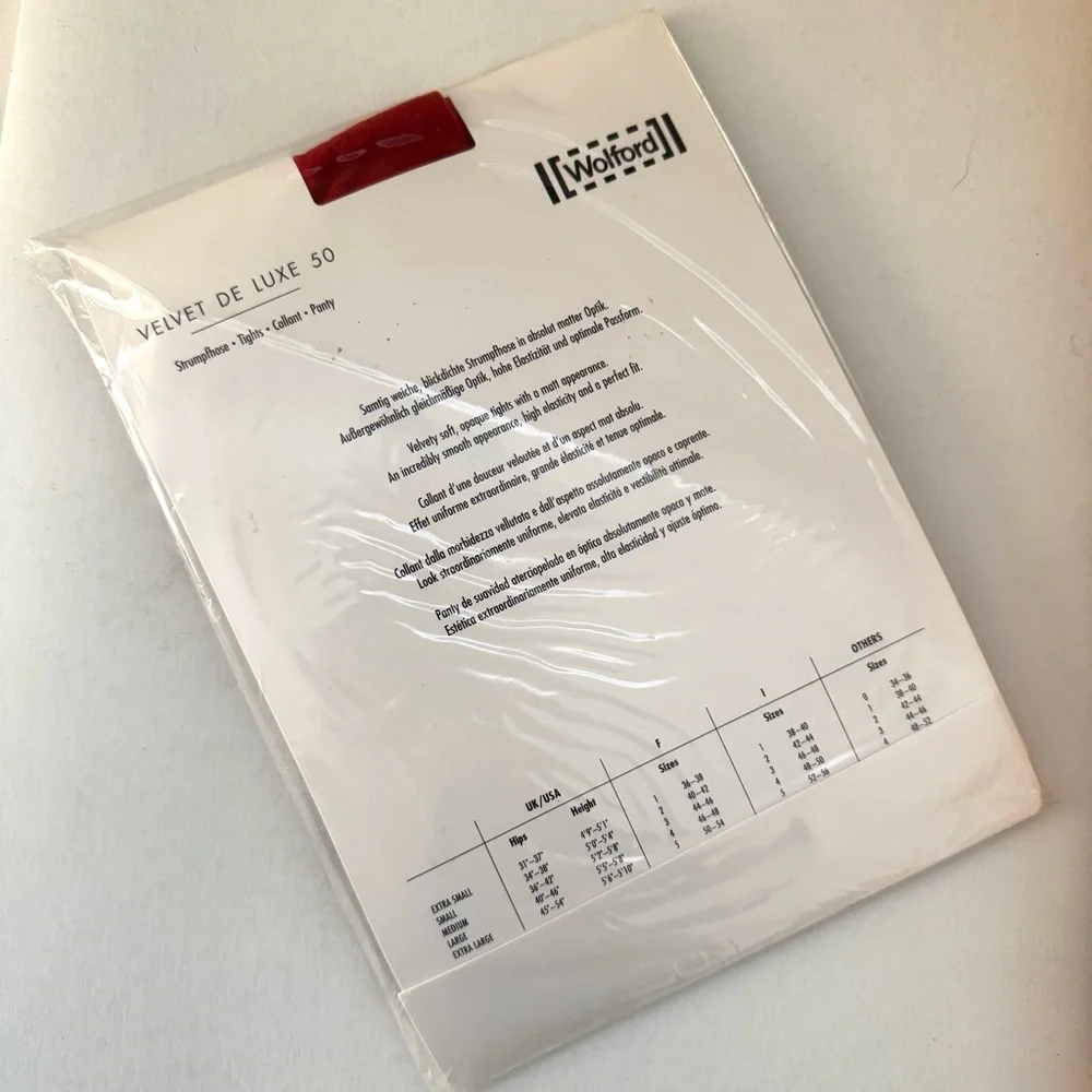Wolford Velvet de Luxe 50 Tights - True Red - Picture 2 of 3